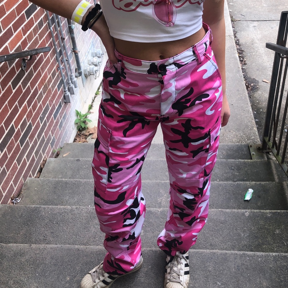 Pink camo pants